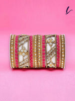 Golden Dotted & Stone Bangle Set for Women | Traditional Indian Party Wear Bangles | Wedding & Festive Jewellery