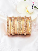 Lac Stone Pattern Bangle Set for Two Hands – 26 PCS Traditional Jewelry (Plus Size)
