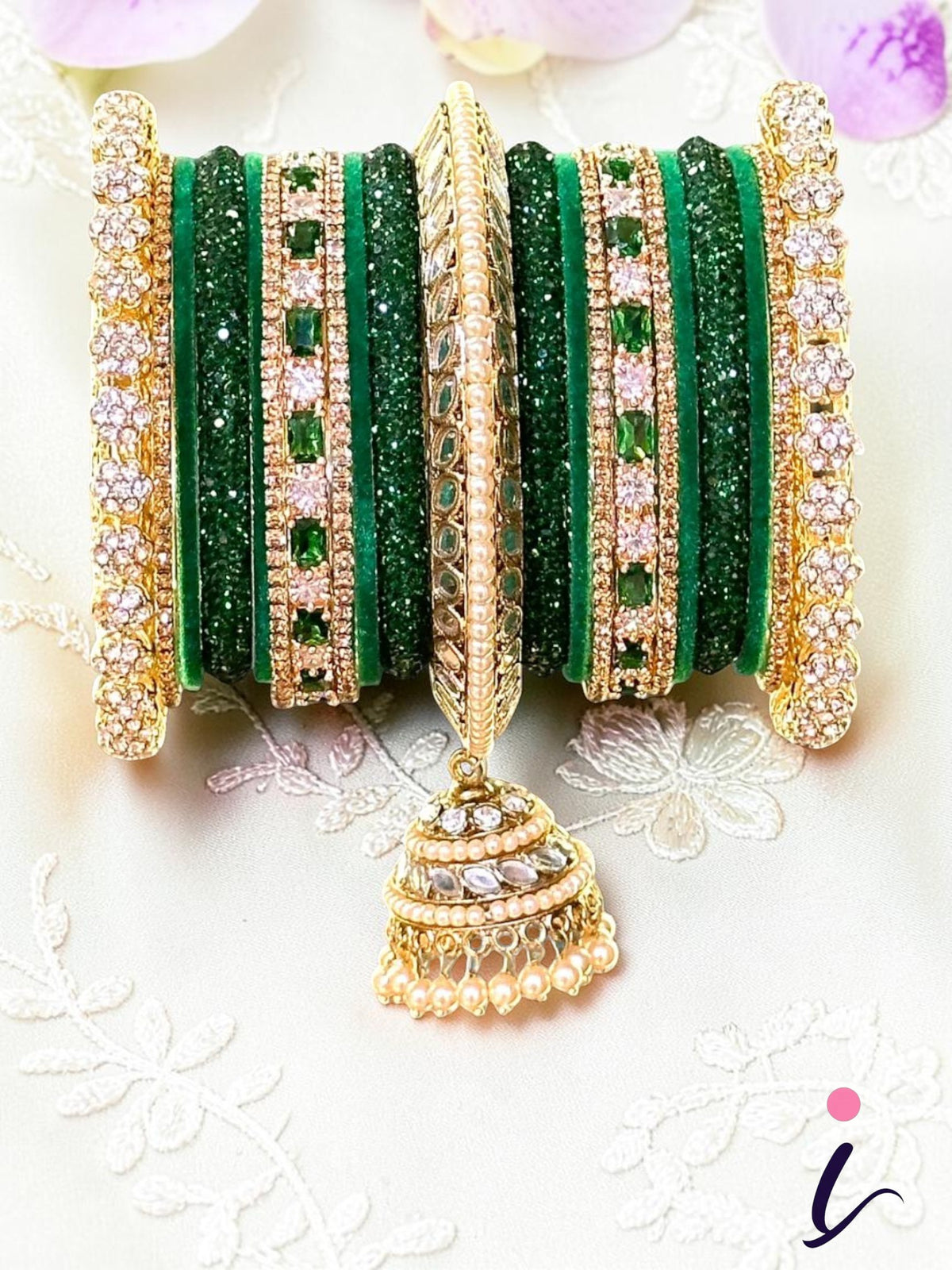Punjabi Bridal Chura Pearl Jewellery Set for Women | Traditional Punjabi Chura | Wedding Bridal Bangle Set with Pearl Accessories