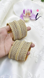 Pakistani Flower Design Brass Bangle Set for Women | Gold Plated Traditional Floral Kada Bangles | Bridal Wedding & Party Wear Jewellery