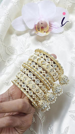 Jaipuri Ethnic Kundan Stone Work Bridal Chura Set For Wedding