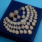 Mint Green Multi-Layered Kundan Bridal Necklace Set with Earrings & Maang Tikka – Heavy Polki Wedding Jewelry