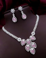 Silver-Plated Green Stone Necklace Set | Indian Jewellery | Stone Jewellery Indian Neckles Set With Matching Earring Set