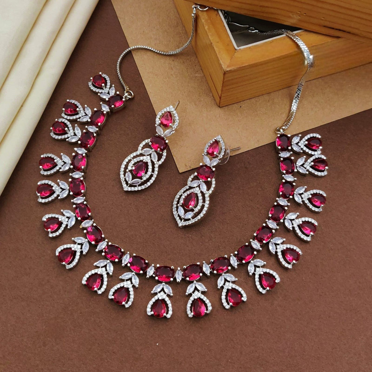 Silver-Plated Multicolor Stone Necklace Set | Indian Jewellery | Stone Jewellery Indian Neckles Set With Matching Earring Set