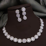 Silver-Plated Red Stone Necklace Set with Matching Earrings | Indian Jewellery | Stone Jewellery Indian Neckles Set