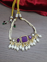 Kundan Choker Necklace Set with Earrings | Indian Jewellery | Pearl & Beaded Jewellery Indian Neckles Set
