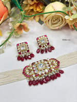 Pearl & Kundan Green Choker Necklace Set with Matching Earrings | Indian Jewellery | Pearl Jewellery Indian Neckles Set