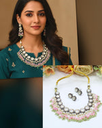 Kundan Pearl Bridal Necklace & Earrings Set | Indian Jewellery | Kundan Pearl Jewellery | Indian Necklace Set