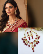 Kundan Bridal Necklace & Earrings Set | Indian Jewellery | Kundan Stone Jewellery | Indian Necklace Set