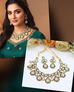 Stone Bridal Necklace Set | Indian Jewellery | Stone Jewellery Indian Neckles Set Matching Earrings Set