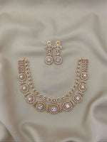 Royal Ruby AD Necklace Set with Earrings – Timeless Bridal Glamour