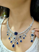 Exquisite Ruby and Diamond Necklace with Matching Earring Set