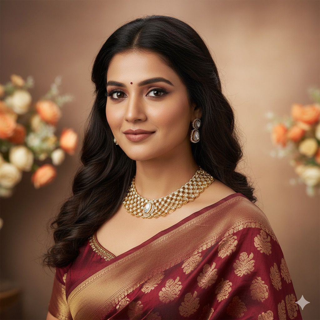 Aditi Rao Inspired Polki Choker Necklace Set – Royal Bridal Elegance