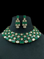 Grand Polki & Emerald Kundan Style Choker Set