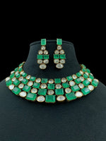 Grand Polki & Emerald Kundan Style Choker Set