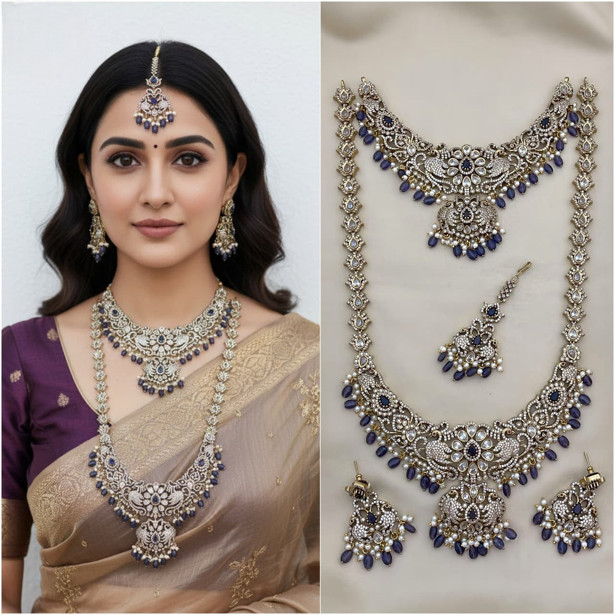 Royal Red Kundan Bridal Necklace Set – Timeless Heritage Jewelry for Weddings - Libasaa.com
