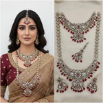 Royal Red Kundan Bridal Necklace Set – Timeless Heritage Jewelry for Weddings