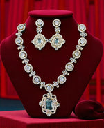 Elegant Pink Crystal & Diamond-Inspired Necklace and Earring Set Luxe Statement Jewelry