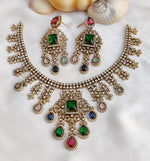 Royal Kundan Style Choker Necklace Set with Matching Earrings | Indian Jewellery Traditional Kundan Indian Necklace Set