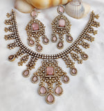 Royal Kundan Polki Choker Set with Emerald & Multicolor Drops | Bridal Wedding Necklace Set with Matching Earrings | Indian Traditional Jewellery