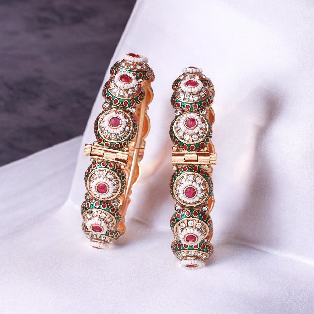 Fancy Meenakari Bracelet for Dailywear | Lightweight Ethnic Kada Bangle | Indian Jewelry