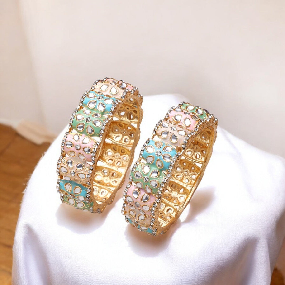 Dailywear Pastel Meenakari Bracelets | Lightweight Ethnic Jewelry