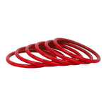 Set of 6 Multicoloured Handpainted Bracelets – Ethnic Boho Jewelry