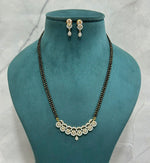 Premium CZ Mangalsutra with Double Chain & Matching Earrings | Elegant CZ Indian Mangalsutra Set | Traditional Indian Jewellery