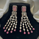 Gold Plated Green Stone Long Chandbali Earrings | Bridal & Party Wear Statement Jewelry