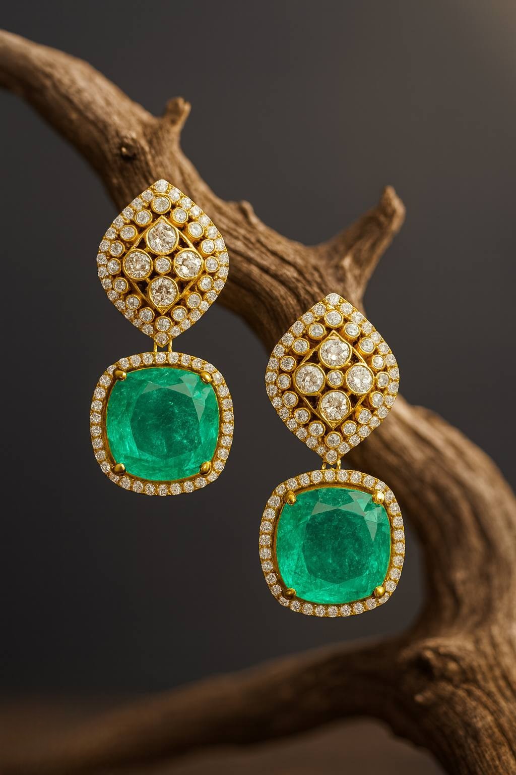 Green Emerald Statement Earrings with Kundan & Pearl Detailing | Indian Ethnic Jewelry