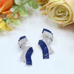 Elegant Bow Crystal Statement Earrings – Glamorous Party Wear