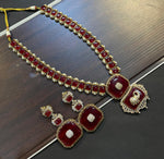 Celebrities Inspired Elephant Design Polki Necklace Earrings Set For Wedding