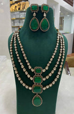 Sabyasachi Victorian Three Layer Polki Kundan NecklaceEarrings Set