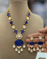 Indian Teardrop American Diamond Necklace Set For Festive Occasions