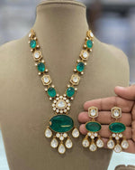 Indian Teardrop American Diamond Necklace Set For Festive Occasions