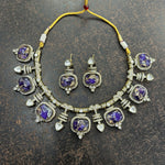 Pakistani Traditional Kundan Choker Matching Earrings Polki Jewelry Set For Women
