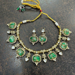 Pakistani Traditional Kundan Choker Matching Earrings Polki Jewelry Set For Women