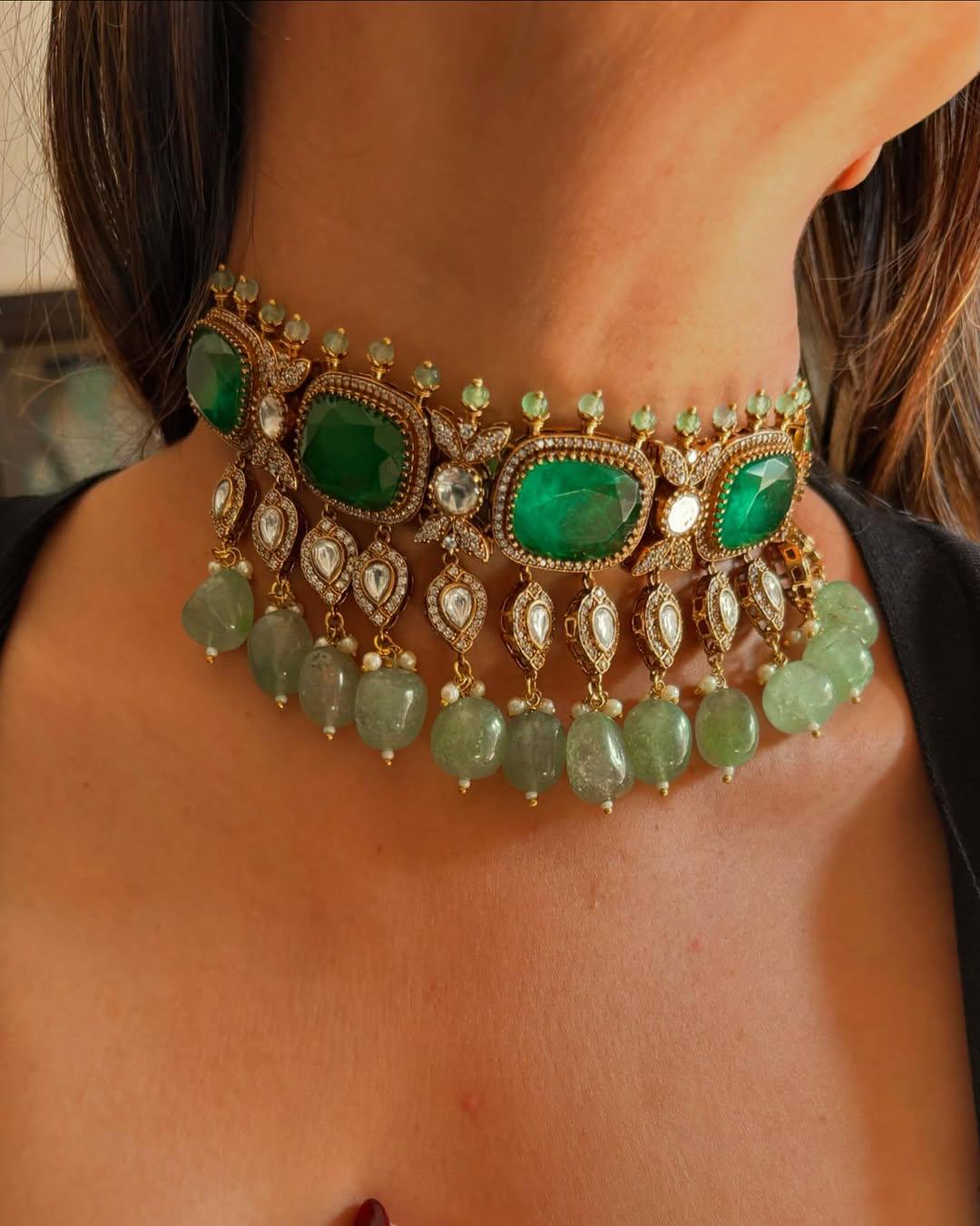 Jaipuri Kundan Choker Set – Traditional Indian Jewelry for a Royal Look | Kundan Jewelry | Indian Jewelry | Pakistani Necklace Set |