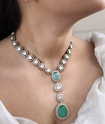 Pakistani Statement Polki Kundan Necklace & Earrings Set | Kundan Jewelry | Indian Jewelry | Pakistani Necklace Set | Traditional Jewelry | Polki Necklace