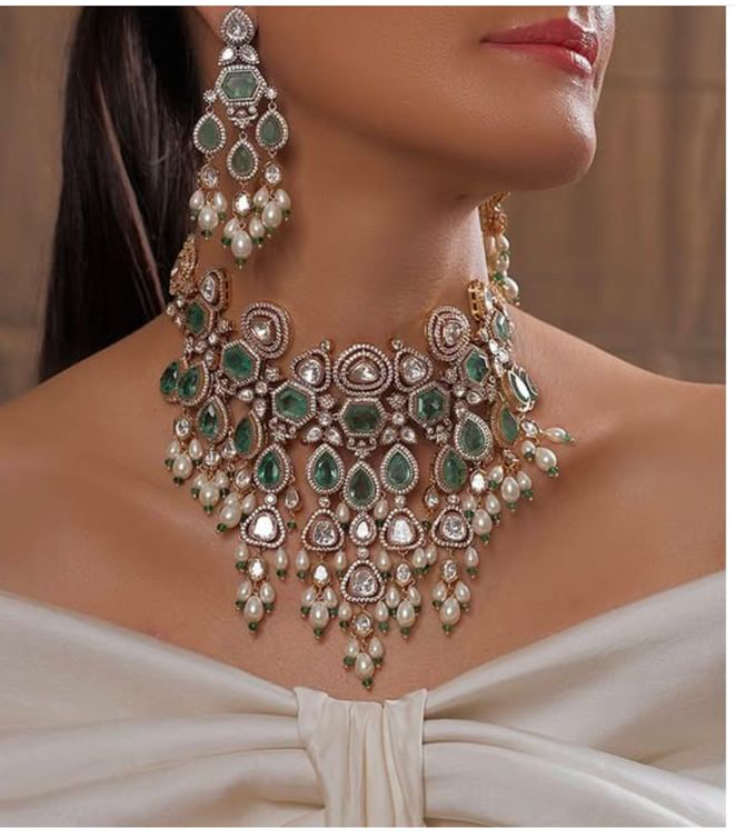 Celebrity Inspired Kundan Layered Choker & Earrings Set | Kundan Jewelry | Indian Jewelry | Pakistani Necklace Set | Traditional Jewelry