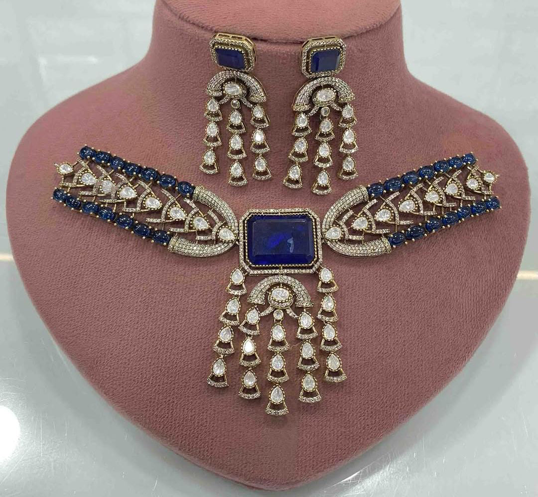 Punjabi Ethnic Kundan Choker Earrings Set for Weddings | Kundan Jewelry | Indian Jewelry | Pakistani Jewelry | Traditional Jewelry