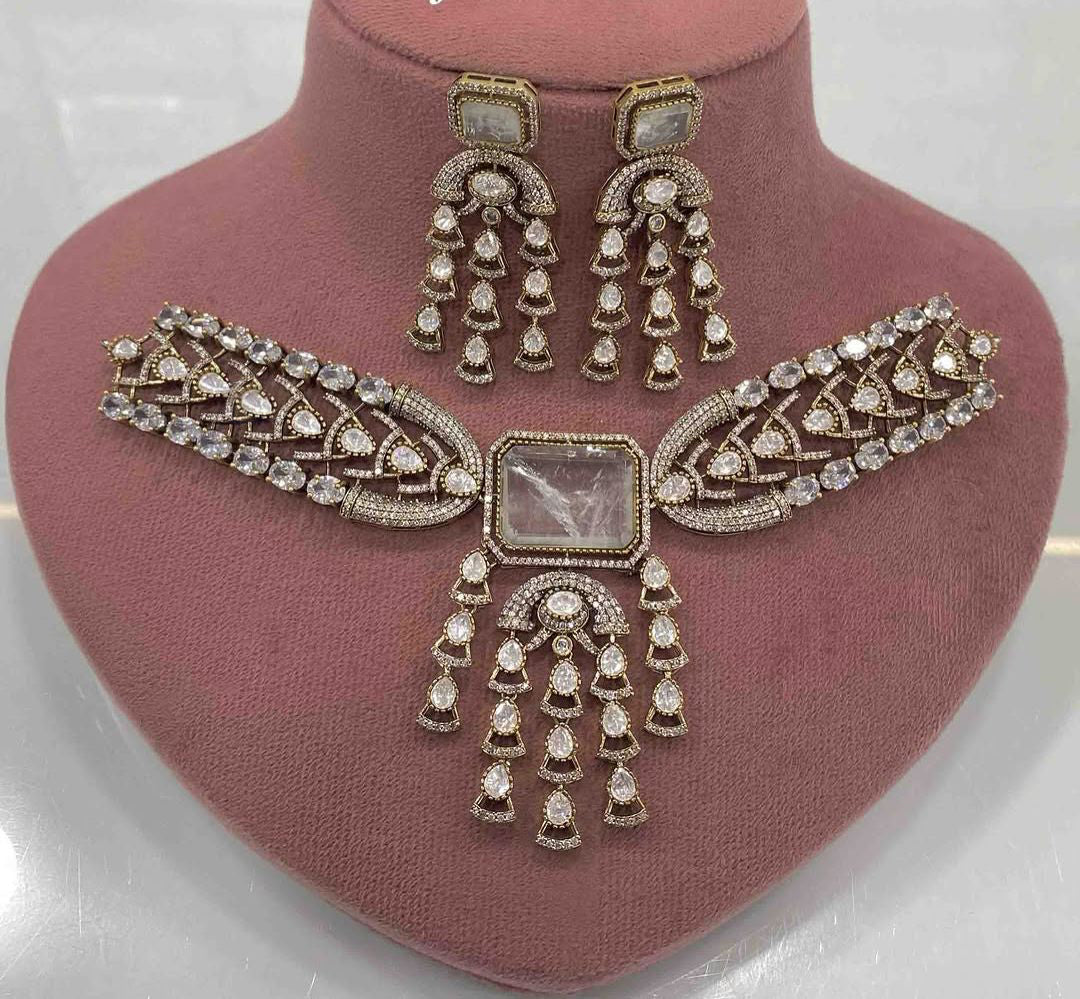 Punjabi Ethnic Kundan Choker Earrings Set for Weddings | Kundan Jewelry | Indian Jewelry | Pakistani Jewelry | Traditional Jewelry