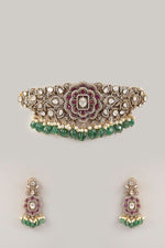 Traditional Kundan Choker Set for Women | Kundan Jewelry | Indian Jewelry | Pakistani Choker Set | Traditional Jewelry