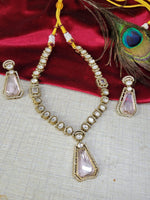 Traditional Craftsmanship American Diamond Kundan Necklace Set | Kundan Jewelry | Indian Jewelry