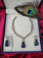 Traditional Craftsmanship American Diamond Kundan Necklace Set | Kundan Jewelry | Indian Jewelry