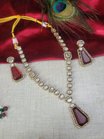 Traditional Craftsmanship American Diamond Kundan Necklace Set | Kundan Jewelry | Indian Jewelry