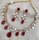 Jaipuri Traditional American Diamond Choker Earrings Set | Kundan Jewelry | AD Jewelry | Indian Jewelry | Traditional Jewelry