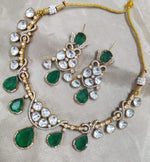 Jaipuri Traditional American Diamond Choker Earrings Set | Kundan Jewelry | AD Jewelry | Indian Jewelry | Traditional Jewelry