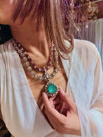 Pakistani Double Layered Polki Kundan Necklace Earrings Set | Kundan Jewelry | Indian Jewelry | Pakistani Necklace Set | Traditional Jewelry