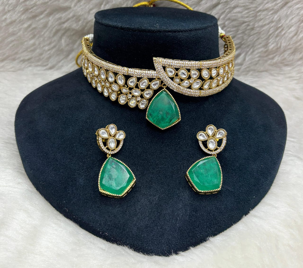 Sabyasachi Royal kundan polki choker earrings set for wedding | Kundan Jewelry | AD Jewelry | Indian Jewelry